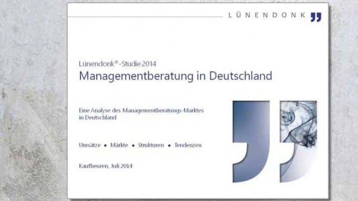Lünendonk-Studie 2014 "Managementberatung in Deutschland". Quelle: Lünendonk