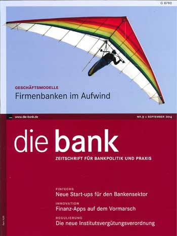 September-Ausgabe der Zeitschrift "die bank"