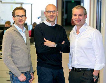 Das Management von auxmoney: Philip Kamp, Raffael Johnen und Philipp Kriependorf wollen Crowdlending als Alternative zur Bank etablierenauxmoney