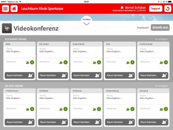 Förde Sparkasse: Über die "Leuchtturm"-App lassen sich schnell Videokonferenzen starten FI
