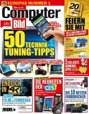 ComputerBild Ausgabe 2/2016 ab 9. Januar am KioskComputerBild Digital