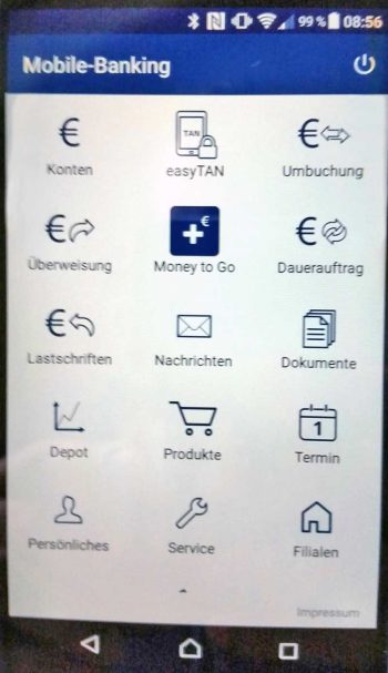 Die "Money to go"-Funktion in der Targobank-App<q>Linsenbarth