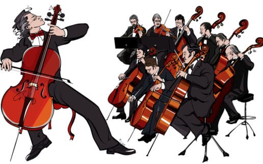Vector illustration of a classical orchestra