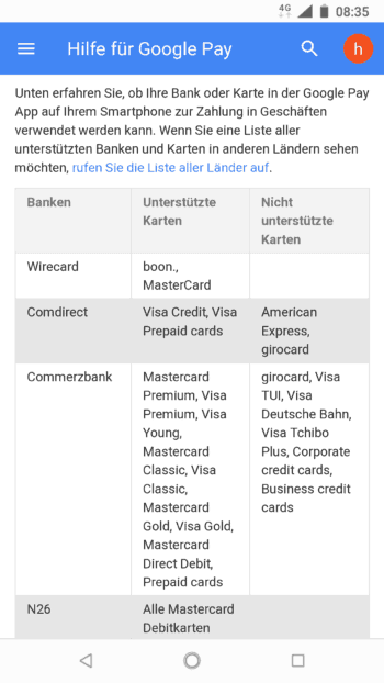 In Deutschland war Wirecard im Juni zum Start von Google Pay mit an Board