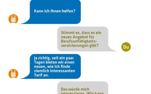 Chatbots können in Versicherungen und Versicherungen wichtige Aufgaben in der Kundenkommunikation übernehmen