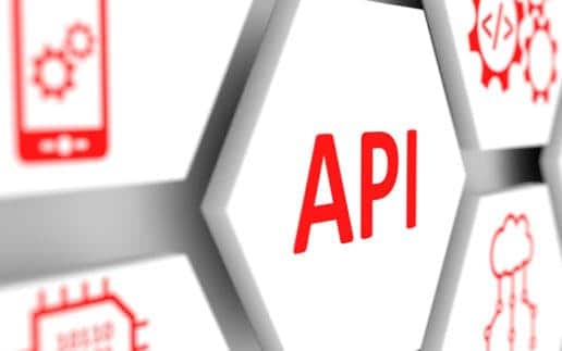API concept cell blurred background 3d illustration