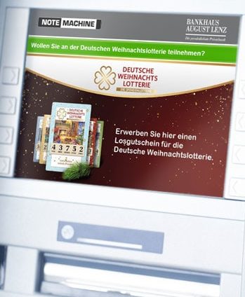 In Kooperation mit NeoLotto macht das Bankhaus August Lenz die Teilnahme an der Deutschen Weihnachtslotterie am GAA möglich.