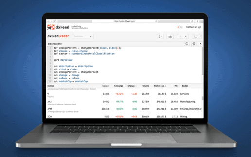 dxFeedRadar