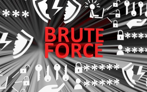 Brute Force Concept Blurred Background 3d Render Illustration