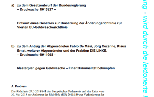 Bundestag-beschlussempfehlung