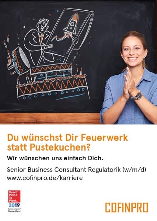 Stellenanzeige Senior Business Consultant Regulatorik (m/w/d) bei Cofinpro