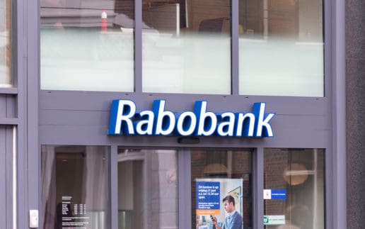 Amsterdam, Netherlands – June 7, 2019: Rabobank Sign. Rabobank I