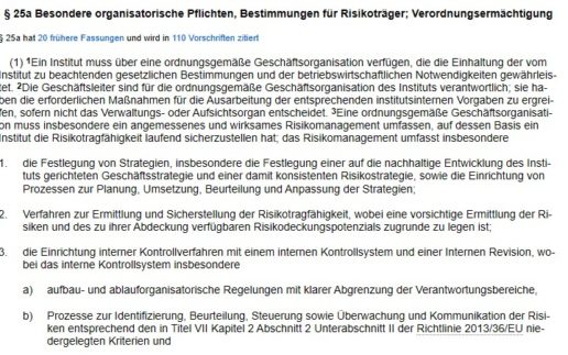 Auszug BWG