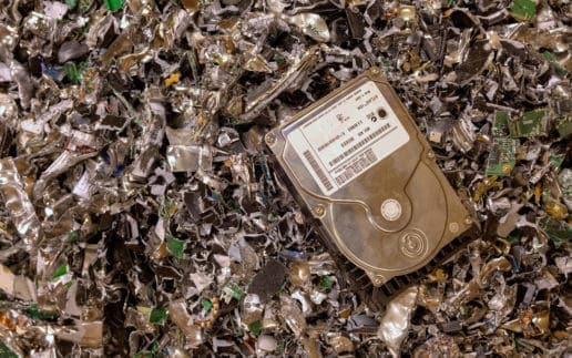 Crushed hard drives