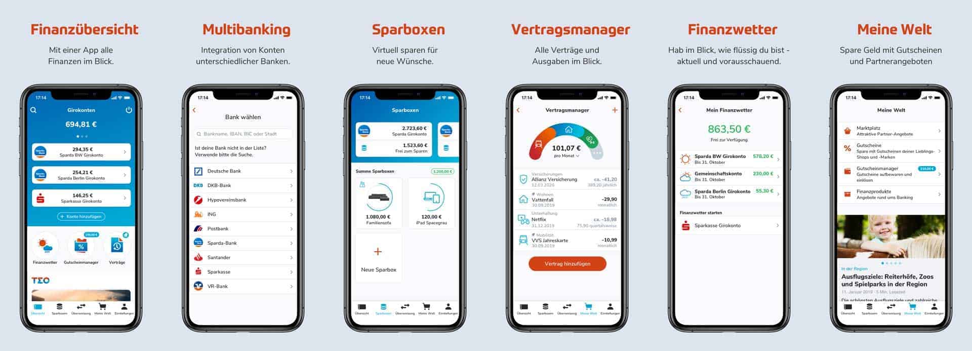 Multi-Banking-App in verschiedenen Einsatzbereichen
