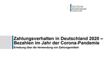 Zahlungsverhalten in Deutschland 2020 - Studie der Deutschen Bundesbank