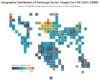 Die USA und Deutschland sind laut Rapid7 die beiden Hotspots der laufenden Angriffswelle. <Q>Rapid7