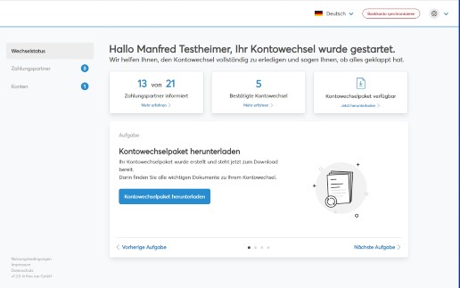 Erweitertes Onboarding: Fino führt Kontowechselservice mit Status-Überblick ein