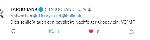 Targobank-Paydirekt