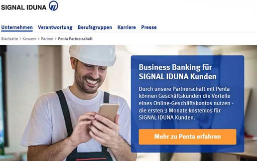 Penta: Business Banking für Signal Iduna Kunden