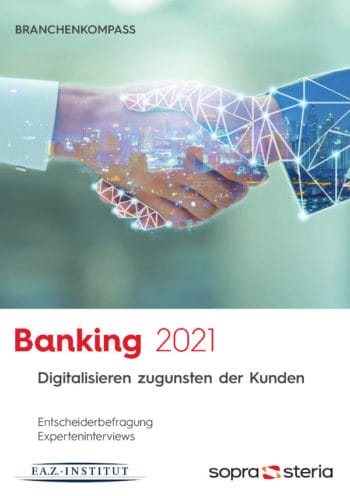 Die Studie „Branchenkompass Banking 2021“ kostet 75 Euro. <Q>Sopra Steria