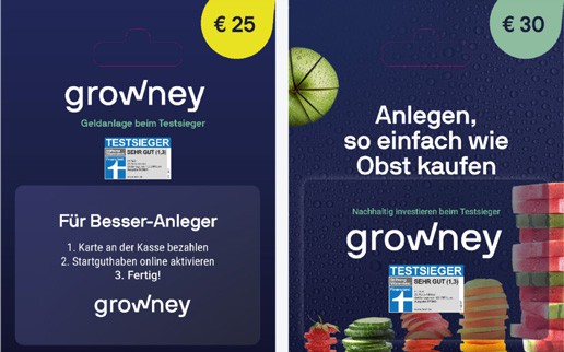 ＂So einfach wie Obst kaufen!＂ – Investieren mit den growney ETF-Sparkarten an der Edeka-Kasse