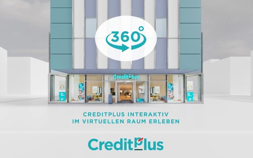 Creditplus goes Virtual Reality – Virtuelle Showrooms für alle, die sich bei der Digitalbank umsehen möchten