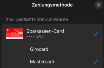 Bei der Sparkassen-Card ist die Mastercard vorausgewählt. Eine Überraschung!