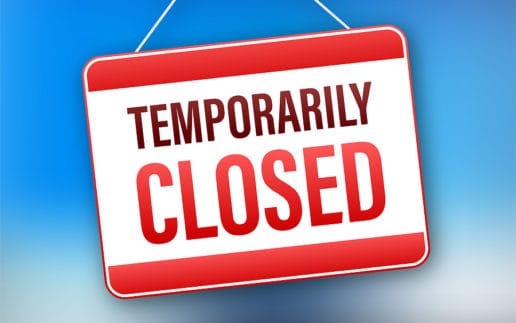 Temporarily Closed Door Sign, Great Design For Any Purposes. Chi
