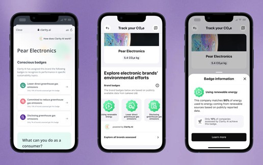 Clarity AI: Umwelt-Badges für die Klarna-App