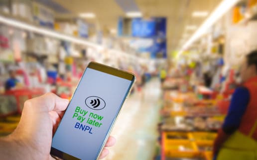 Bnpl Or Buy Now Pay Later Online Shopping Concept.