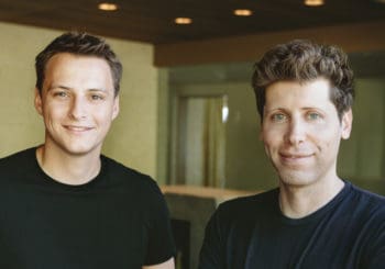 Zwei der führenden Köpfe beim WorldCoin-Projekt: Alexander Blanial (l.), CEO von Tools for Humanity und Sam Altman, bekannt als OpenAI-Gründer. <Q>WorldCoin
