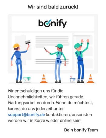 Man darf gespannt sein, wann Bonify wieder online geht – und zu welchem Urteil die Sicherheitsforscher dann kommen <Q>Bonify
