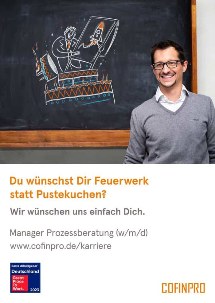 Cofinpro: (Senior) Manager mit Schwerpunkt Prozessberatung (w/m/d)Cofinpro