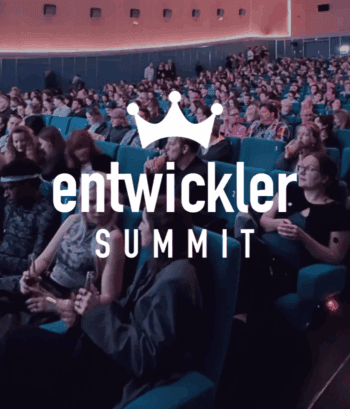 entwickler.de Summit logo vor Publikum