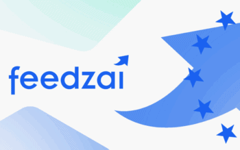 Feedzai Logo auf hellem Hintergrund.