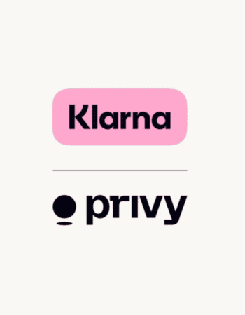 Klarna und Privy Logos auf hellem Hintergrund.