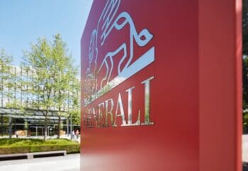 Generali Deutschland Logo vor der Filiale in München.