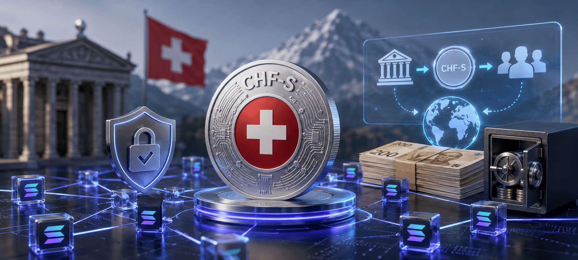 Neuer Stablecoin CHF-S von Safrium kommt auf der Solana-Blockchain