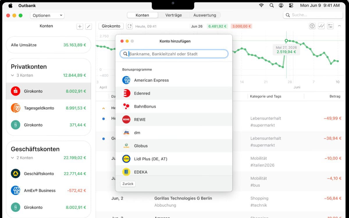 Finanzapp-Anbieter Outbank rollt ab sofort Version 4.0 seiner Multibanking-App aus.