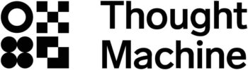 Das Bild zeigt das Logo von Thought Machine, dem Anbieter der cloudbasierten Kernbankplattform Vault Core. Diese Plattform wird von der Deutschen Bank für das Personal Banking eingesetzt, um Bank- und Kreditprodukte zu verwalten.