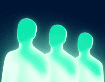 Drei leuchtend grüne, gesichtslose menschliche Silhouetten vor dunkelblauem Hintergrund; Sumsub aktualisiert KYA, um KI-Agenten kontrollierbarer zu machen.